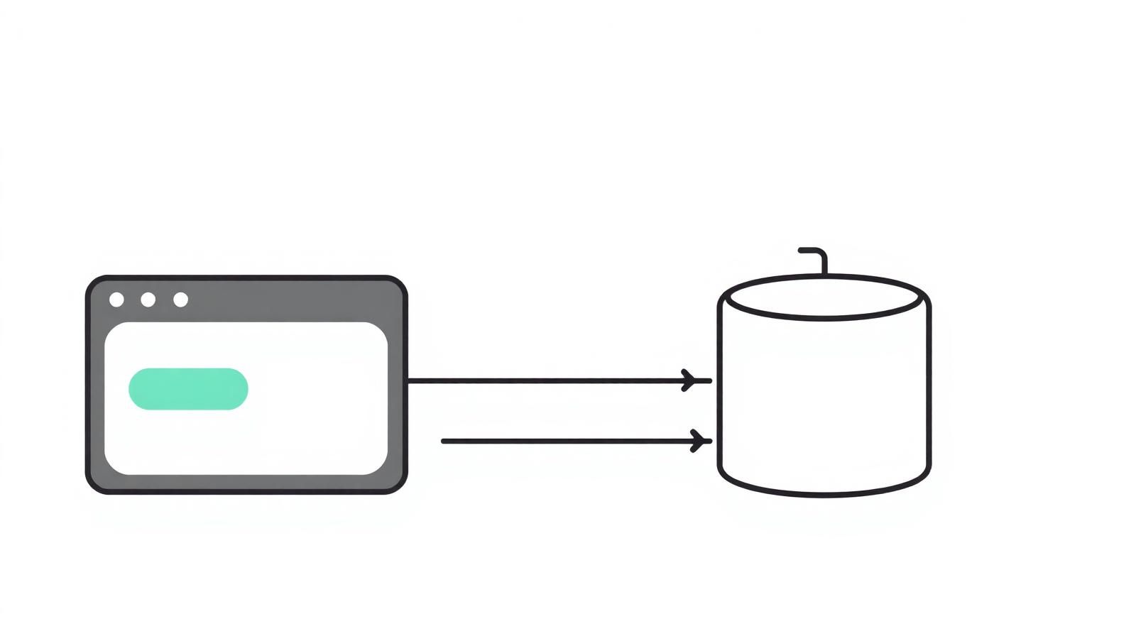 Illustration abstraite d'un flux de conversions entre un navigateur et un serveur vers Meta